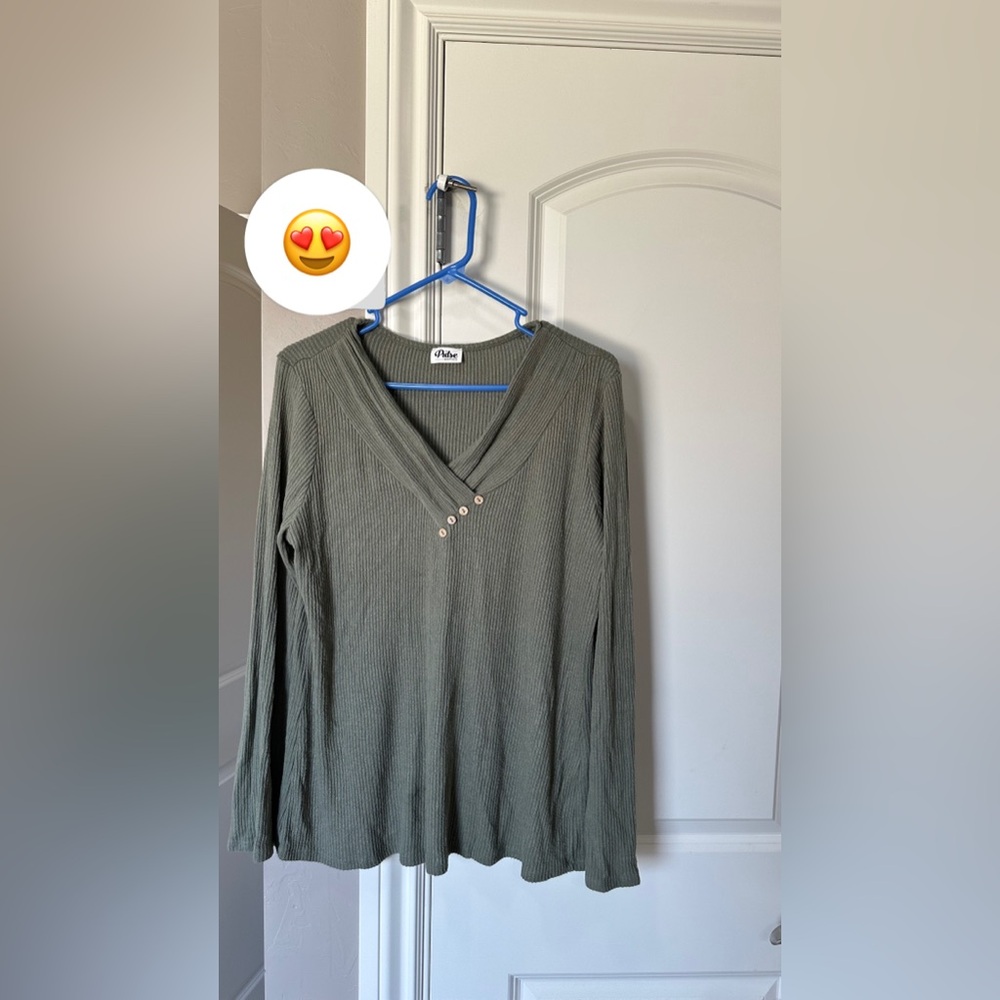 Pulse Green Long Sleeve Fitted Blouse